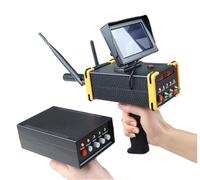 Metal Detector, 16 M di profondità a lungo raggio, 100 M di portata, cacciatore di tesori di metallo sotterraneo, for scanner di oro, argento e rame for tesori all'aperto(Red)