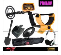 METAL DETECTOR ACE 250 GARRETT PIASTRA 9" CERCAMETALLI COPRIPIASTRA CUFFIE