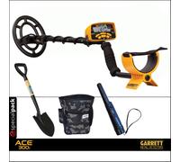 METAL DETECTOR ACE 300i GARRETT PINPOINTER PALA DRAPER MARSUPIO EMPOTEC