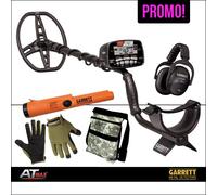 METAL DETECTOR AT MAX GARRETT PIASTRA 8.5" PROMO PINPOINTER BORSA CUFFIE GUANTI