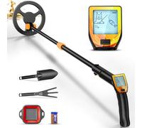 Metal Detector Bambini, Metal Detector Leggero Stelo Regolabile da 66-83cm con Display LCD, Bobina Impermeabile da 6.5" pala e Setaccio e Borsa per il Trasporto