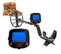 Metal detector con display LCD, bobina impermeabile IP68, localizzatore regolabile per caccia in spiaggia, strumento cacciatore di tesori ad alta precisione, portata 2,5 m