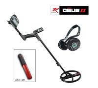 METAL DETECTOR DEUS II FULL XP CUFFIE WS6 TELECOMANDO PIASTRA FMF 9" POINTER MI6