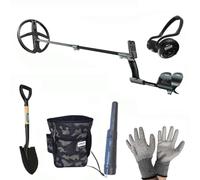METAL DETECTOR DEUS XP PIASTRA A SCELTA SPECIAL PACK PINPOINTER PALA DRAPER MARSUPIO GUANTI EMPOTEC (Rotonda X35 22 cm)
