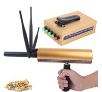 Metal detector dorato, palmare con 3 antenne, profondità 25 m e portata 1400 m, controllo microcomputer, posizionamento preciso per spiaggia