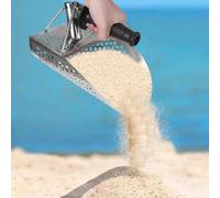 Metal detector in acciaio inossidabile, pala da spiaggia, cucchiaio di rilevazione, utensili manuali per il rilevamento di metalli, accessori per la pettinatura della spiaggia, campeggio e rilevamento