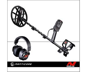 METAL DETECTOR MANTICORE MINELAB MULTIFREQUENZA CUFFIE WIRELESS PIASTRA 11"
