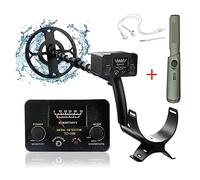 Metal Detector, Metal Detector ad alta sensibilità for la ricerca del tesoro Detector professionale impermeabile De Metales che individua il ferro d'oro sotterraneo(GT200-4)