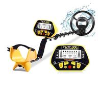 Metal detector, Metal Detector ad alta sensibilità MD-3028 Detecting Pinpoint Impermeabile Bobina di ricerca Ferroso e non ferroso Distinguere per la caccia in spiaggia(Oranje)