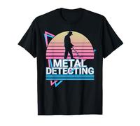 Metal Detector Metal Detector Metal Detectorists Retro Maglietta