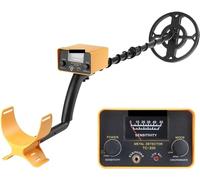 Metal Detector, Metal Detector sotterraneo TC-200 Profondità Rilevatore di oro giallo Localizzatore regolabile Cacciatore di tesori Cacciatore Impermeabile Alta precisione(TC-200Y)