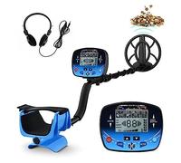 Metal Detector, Metal Detector Underground Professional Depth Search Finder Gold Detector Rilevatore di tesori Pinpointer Bobina impermeabile(With headphone)