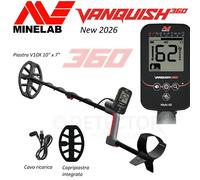 METAL DETECTOR NUOVO VANQUISH 360 MINELAB PIASTRA V10X 10x7" TECNOLOGIA MULTI-IQ