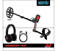 METAL DETECTOR NUOVO VANQUISH 460 MINELAB PIASTRA V10X 10x7" MULTI-IQ CUFFIE