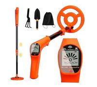 Metal Detector per bambini con Display LCD e Indicazione SUONO, Alta Precisione Impermeabile con Maniglia Regolabile, Metaldetector per Principianti, Pala, Rastrello Per L'Esplorazione Esterna
