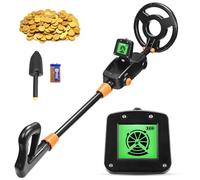 Metal Detector per Bambini Impermeabili IP68 con Display LCD e Indicatore Acustico, alta precisione per bambini con pala per l'esplorazione di metalli durante le escursioni all'aperto
