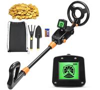 Metal Detector per Bambini Impermeabili IP68 con Display LCD e Indicatore Acustico, alta precisione per bambini con pala per l'esplorazione di metalli durante le escursioni all'aperto