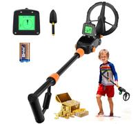 Metal Detector per bambini, Metal Detector di Alta Precisione con Display LCD, Bobina Di Ricerca Impermeabile, Leggero Metal Detector per Bambini e Principianti per la Ricerca di Metalli
