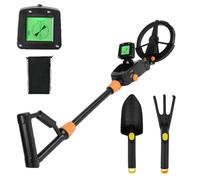 Metal Detector per bambini, Metalli leggeri con display LCD e suono, rilevatore di metalli altamente sensibili con bobina di ricerca impermeabile, rastrello, pala, per bambini o principianti