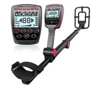 Metal detector pieghevole da viaggio Display LCD retroilluminato dorato Cercatore sotterraneo di tesori Identità target Per la spiaggia o il giardino