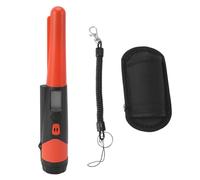 Metal Detector Pinpointer Bacchetta portatile impermeabile con schermo LCD per la caccia al tesoro Rilevamento dell'oro Torcia incorporata (Arancia)