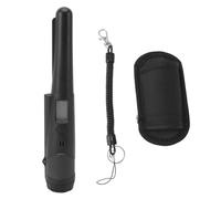 Metal Detector Pinpointer Bacchetta portatile impermeabile con schermo LCD per la caccia al tesoro Rilevamento dell'oro Torcia incorporata (Nera)