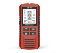 Metal detector portatile efficiente per il rilevamento di superfici metalliche e fili elettrici in tensione nelle pareti (rosso)