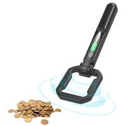 Metal detector portatile pieghevole, impermeabile IP66, per bambini e adulti, strumento di rilevamento a 360° con display LCD, bussola e luce LED, alimentato a batteria da 9 V per caccia al tesoro