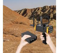 Metal detector portatile - Raggio d'azione 3-328 piedi, profondità 3-55 piedi, ABS resistente agli urti, rotazione automatica, batteria al litio (3-8 ore), rileva oro, argento, rame, pietre