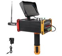 Metal detector professionale a lungo raggio con display LCD, doppia asta regolabile, raggio di ricerca 1-99 m, profondità 1-16 m, identificazione a 360° per esplorazione di spiaggia e campo