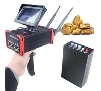 Metal detector professionale a lungo raggio con display LCD, doppia asta regolabile, raggio di ricerca 1-99 m, profondità 1-16 m, identificazione a 360° per esplorazione di spiaggia e campo