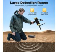 Metal Detector professionale Gold Detector con display LCD, portata 3248 piedi, automatico 360 ° Scansione per la caccia al tesoro e la sicurezza