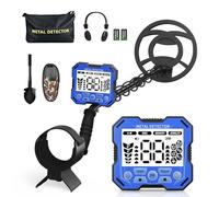 Metal Detector professionale per adulti e bambini, chip anti-interferenza, IP68, impermeabile, supporta batteria e alimentazione USB, 5 modalità di rilevazione (Blu)