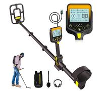 Metal Detector Professionali - 2000mAH Ricaricabile Metal Detector Oro per Adulti con Display LCD, Alta Precisione, Bobina di Ricerca IP68 Impermeabile da 10", Pieghevole e Retrattile