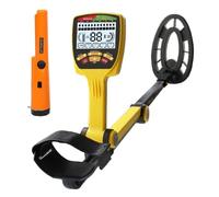 Metal Detector Profondo Professionale A Lungo Raggio Che Ricerca L'oro. Controllo Del Rilevatore D'oro Pieghevole Sotterraneo Impermeabile Rilevazione Accurata(A)