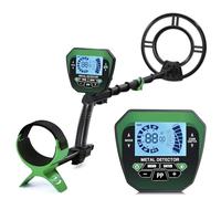 Metal Detector Rilevatore di metalli ad alta precisione Display LCD Stelo regolabile 4 modalità Bobina ricerca da 10'' for monete d'oro e d'argento per il rilevamento dell'oro