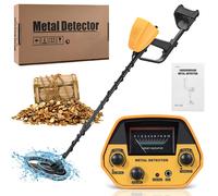 Metal Detector, rilevatore di oro poco profondo con bobina impermeabile da 20 cm, alta sensibilità, snello, per bambini, adulti, principianti Black