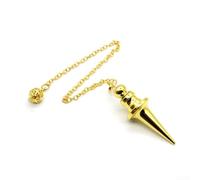 Metal Detector Rod Pendant per divinazione e ricerca dell'acqua progettato per l'uso in rabdomanzia e posizione di energia intuitiva con robusto materiale metallico (oro)