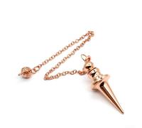 Metal Detector Rod Pendant per divinazione e ricerca dell'acqua progettato per l'uso in rabdomanzia e posizione di energia intuitiva con robusto materiale metallico (oro rosa)