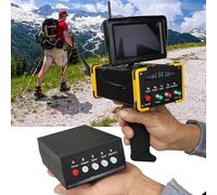 Metal detector sotterraneo a lungo raggio per oro, argento, pietre preziose e diamanti, ideale per cacciatori di tesori: profondità 16 m, portata 100(Yellow)