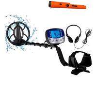 Metal Detector Sotterraneo Profondità Ricerca Finder Rivelatore D'oro Rilevamento Di Tesori Pinpointer Bobina Impermeabile Ampia Applicazione(11 with headphone+small detector)