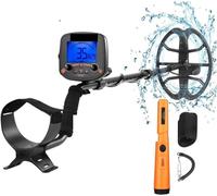 Metal Detector TC-600 Metal Detector Professionale Profondità sotterranea Gold Detector Tesoro 19.2KHZ Rilevamento puntuale ad alta frequenza Impermeabile Alta precisione(With TC-110)