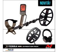 METAL DETECTOR X-TERRA PRO MINELAB EXPEDITION IMPERMEABILE 2 PIASTRE CUFFIE
