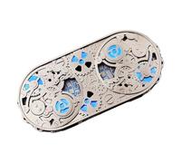 Metal Dice, Game Theme Metal Spin Dice, Aluminum Alloy Mysterious Toy, Intricate Engravings, Ideal for Beginners, Group Activities, Bar, Dorm, Travel, and Home Fun, 4.69 x 2.13 inches