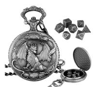 Metal Dice, Polyhedral Role Playing Dice Set, 7 pezzi con custodia tascabile, materiale in lega durevole per giocatori Beginners e adulti, gioco di ruolo per feste e viaggi
