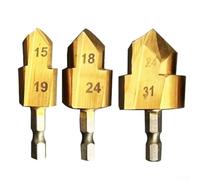 Metal Drill Bit Sets,3PCS,6.35mm Hexagonal Shank Water Pipe Expansion for Punch Plumber Replacement Accessories