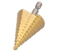 Metal Drill Bit Sets,5-35MM Titanium Core Step Tool Spiral Grooved 13 Steps Multiple Hole Cone Wood Cutter Fast
