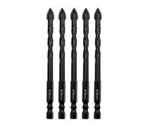 Metal Drill Bit Sets,5PCS Multifunctional Triangle Drills,Carbide With Hexagon Shank For Glass Ceramic Brick Walls Wood(8mm)