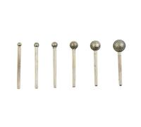 Metal Drill Bit Sets,6PCS Grinding Needle Head Diamond Round Ball Burr for Carving Engraving Drilling 4-12mm Glass Gemstones Power Tools