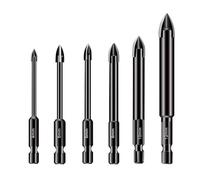 Metal Drill Bit Sets,6PCS Multifunctional Cross Triangle,Drilling Tool Alloy with Carbide